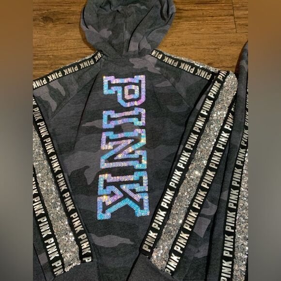 VS PINK CAMO BLING OUTFIT SET XS - Picture 6 of 12